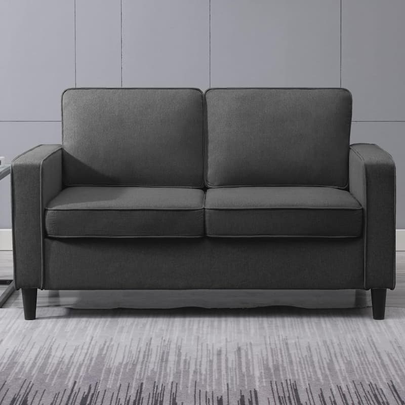 Mixoy Convertible Living Room Furniture Set-Single Sofa/Loveseat/3-Seat Sofa with Ottoman for DIY Combination - Dark Grey-2 - Reversible