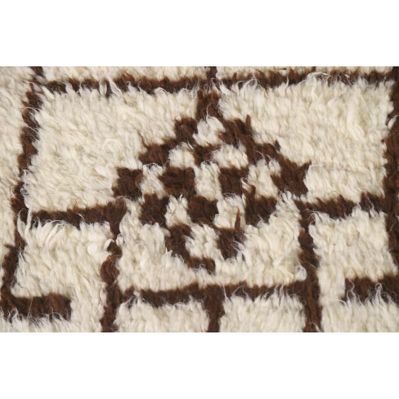 Anatolian Geometric Turkish Runner Rug Handmade Wool Carpet - 3'2"x 11'9"