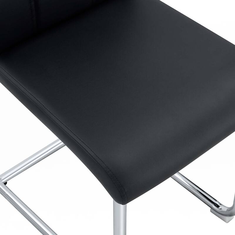 PU Dining Chairs - Black - Set of 4