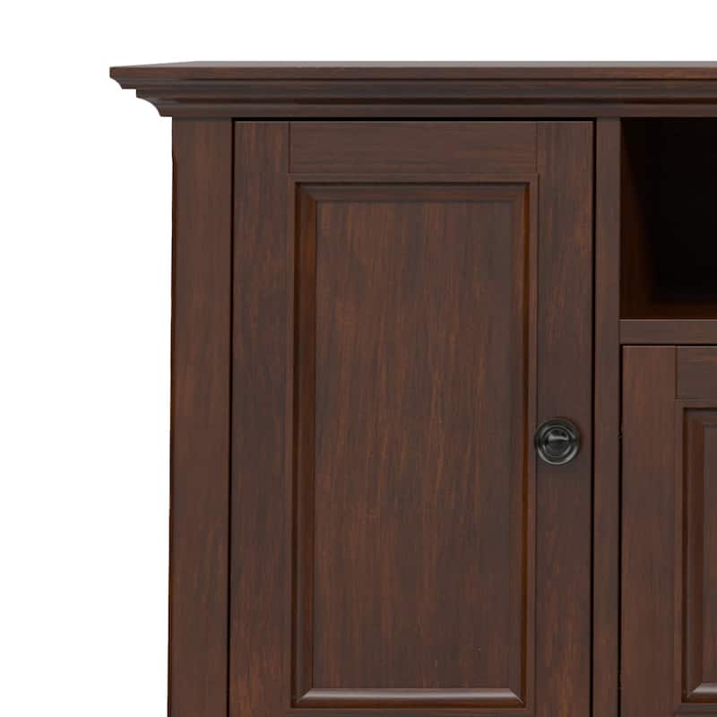 WYNDENHALL Halifax 72 inch Wide Solid Wood Transitional TV Stand - 72"w x 19"d x 26" h