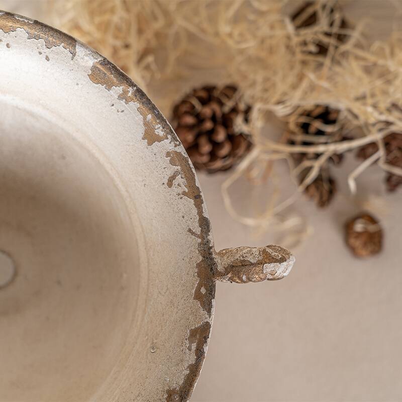 Indoor/Outdoor Double Handle Ceramic Planter for Living Room Garden