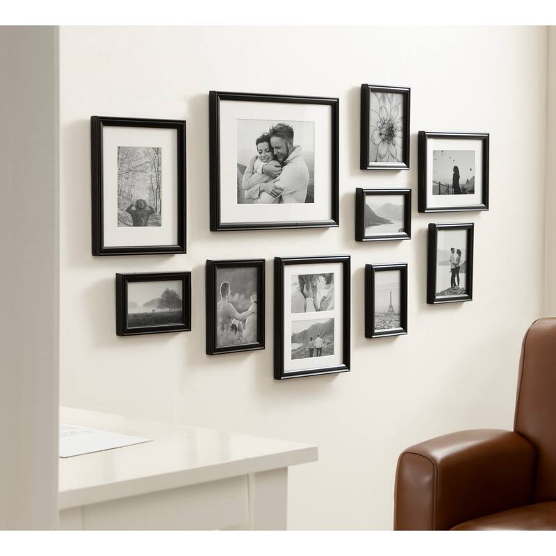 Kate and Laurel Adlynn Glam 10-piece Wall Picture Frame Set