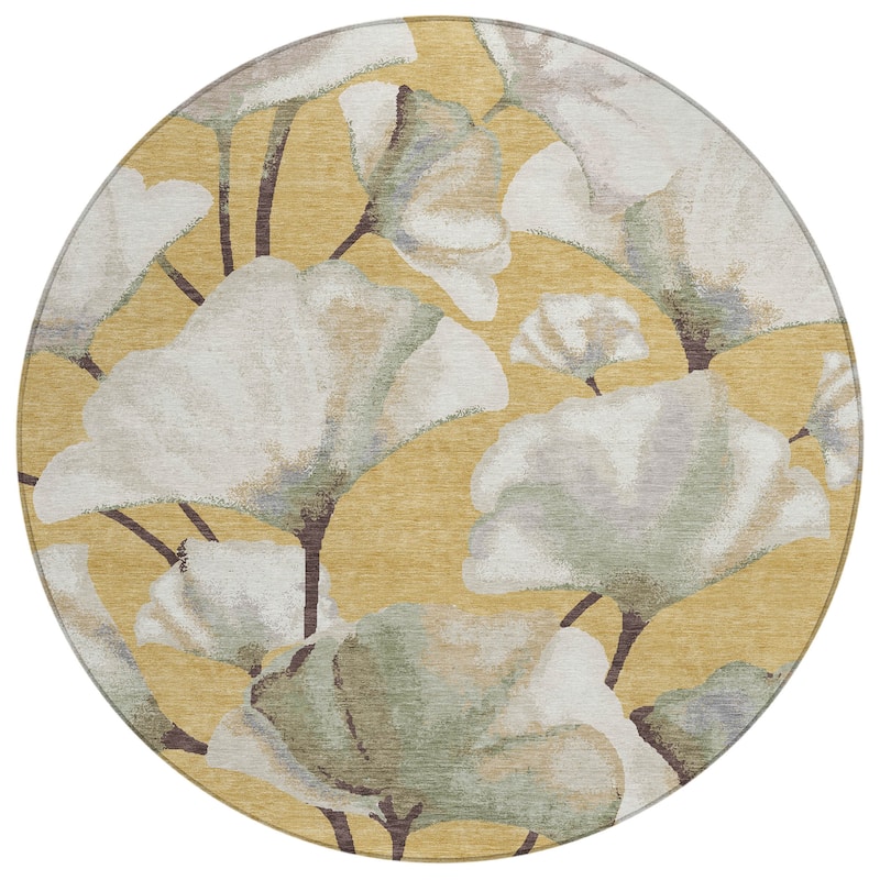 Machine Washable Indoor/ Outdoor Floral Love Chantille Rug