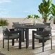 preview thumbnail 1 of 14, Tahoe 5-Piece Outdoor Patio Aluminum Dining Set i Gray Gray