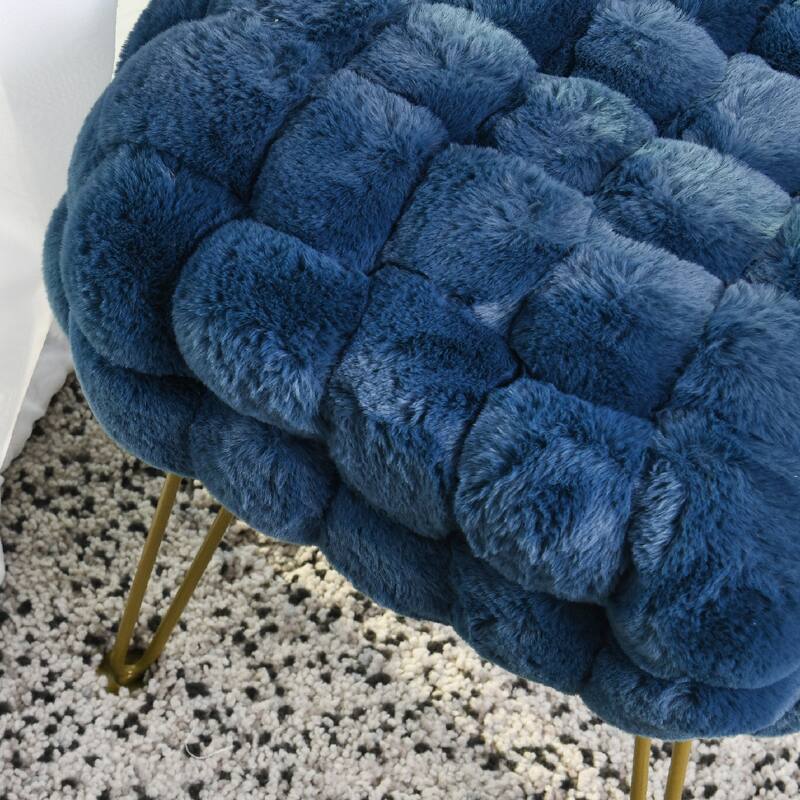FoxFauxFur Pouf Stool