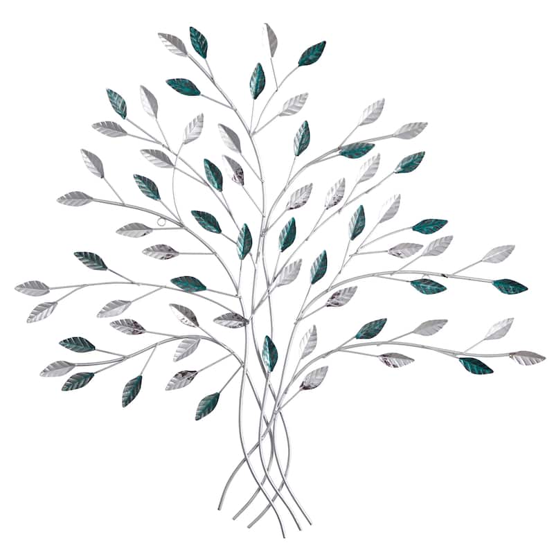 30" x 30" Hand-Painted Metal Tree of Life Wall Art Decor - 30