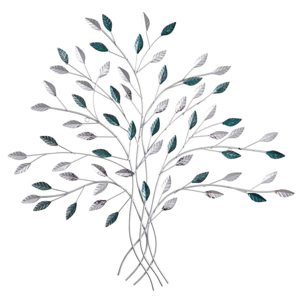 30" x 30" Hand-Painted Metal Tree of Life Wall Art Decor - 30