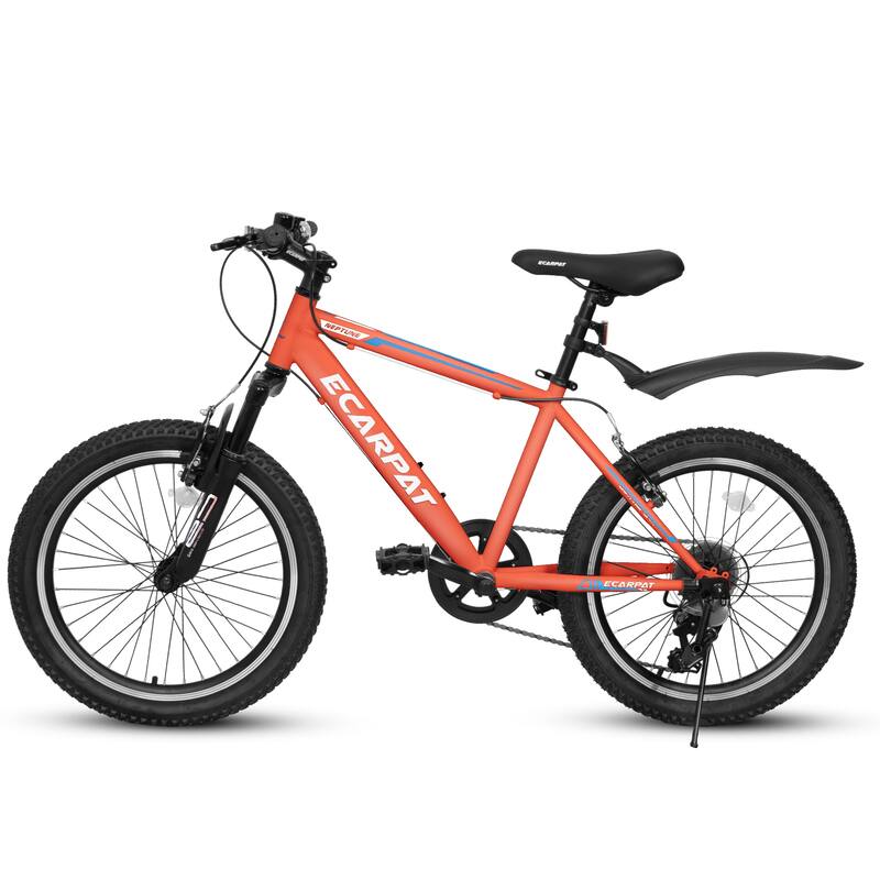 20-Inch Kids Mountain Bike with 7-Speed Gear, Shimano Drivetrain, All-Terrain Tires for Boys and Girls, Height 42-56 Inches