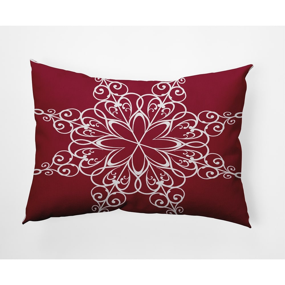 Snowflake Winter Soft Spun Polyester Decorative Throw Pillow