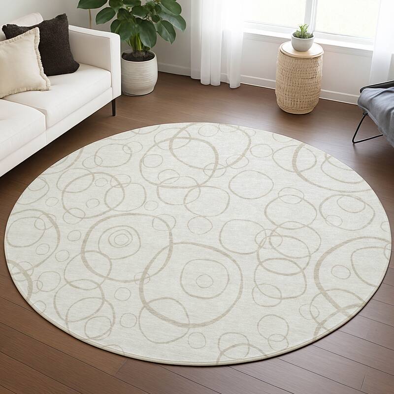 Machine Washable Indoor/ Outdoor Contemporary Nexus Chantille Rug