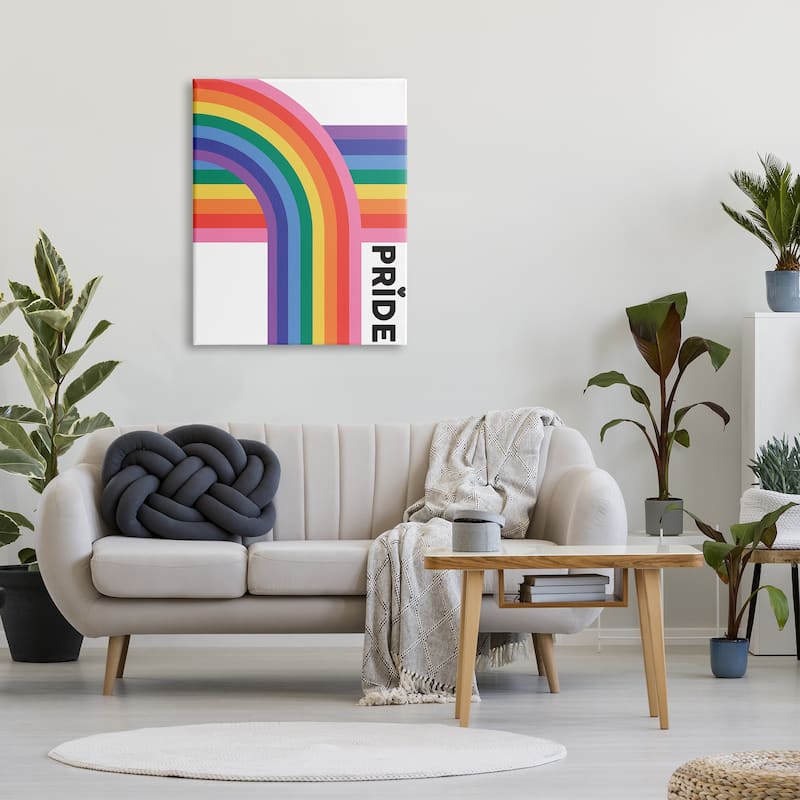 Stupell Pride Rainbow Arch LGBTQ Canvas Wall Art by Angela Nickeas