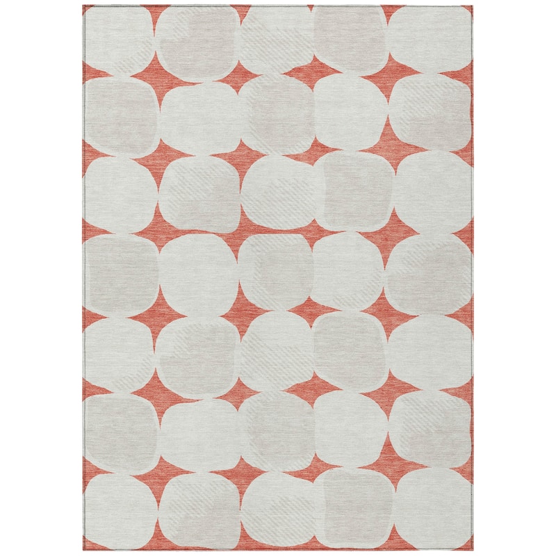 Machine Washable Indoor/ Outdoor Chantille Puffy Modern Rug