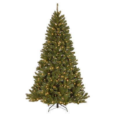 National Tree Company 7.5 ft. PowerConnect North Valley Spruce Tree with Light Parade LED Lights - 7.5 Foot