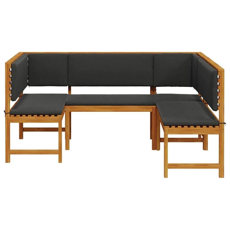 vidaXL Garden Bench Set Brown solid acacia wood - 20 x 35 x 30