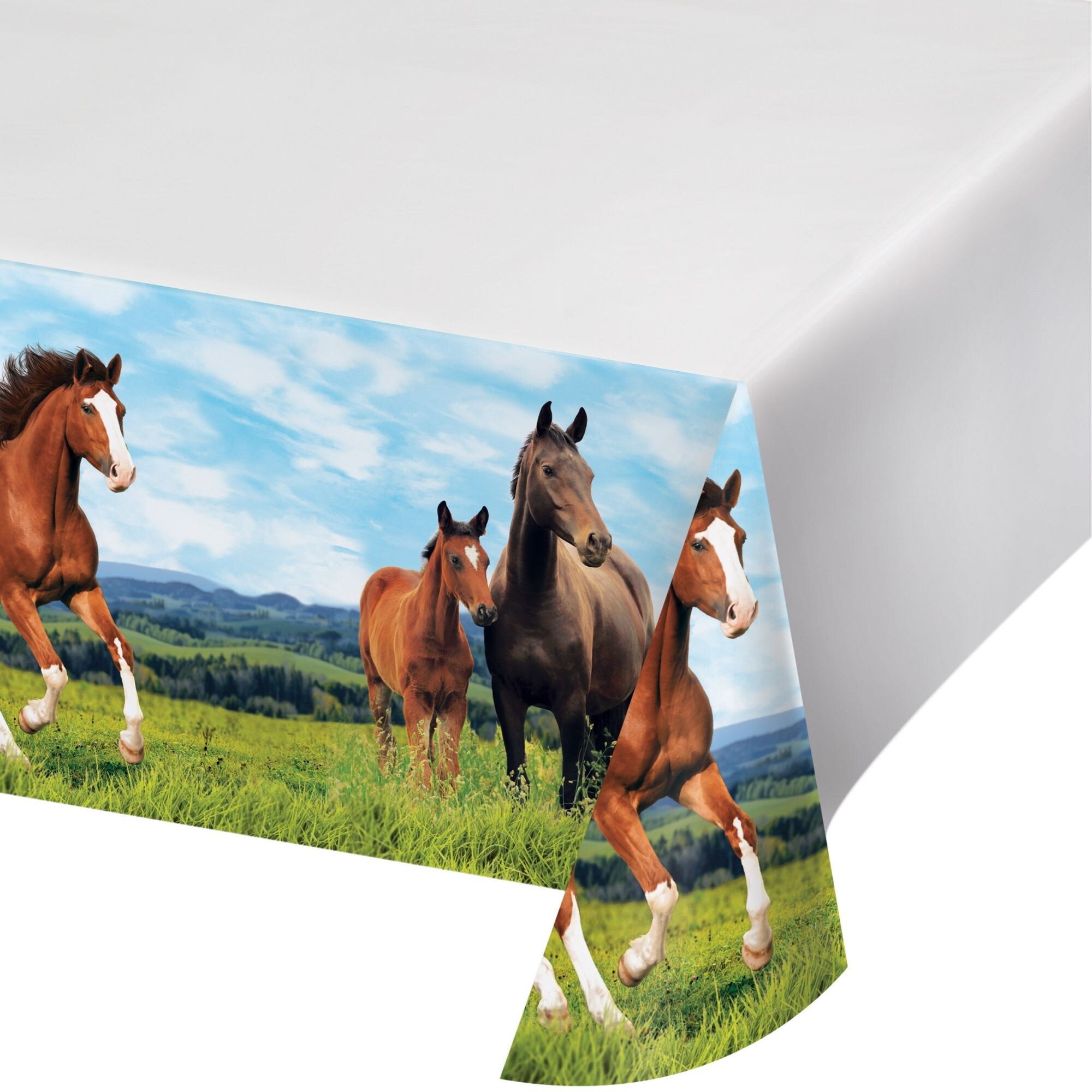 Shop Pack Of 6 Green And Brown Horse And Pony Rectangular