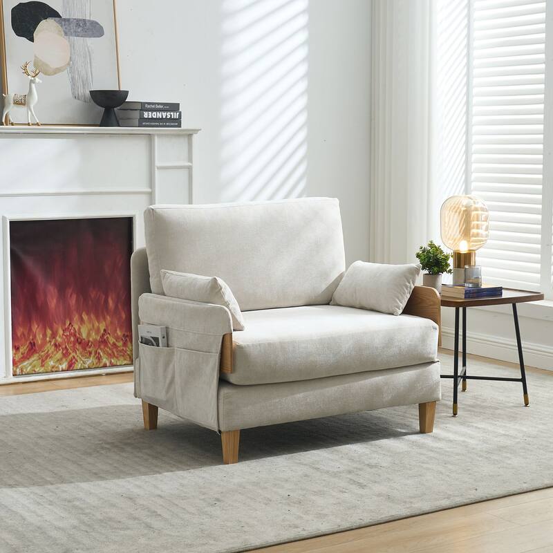 Convertible sofa bed, 3-in-1 convertible with 3 pillows
