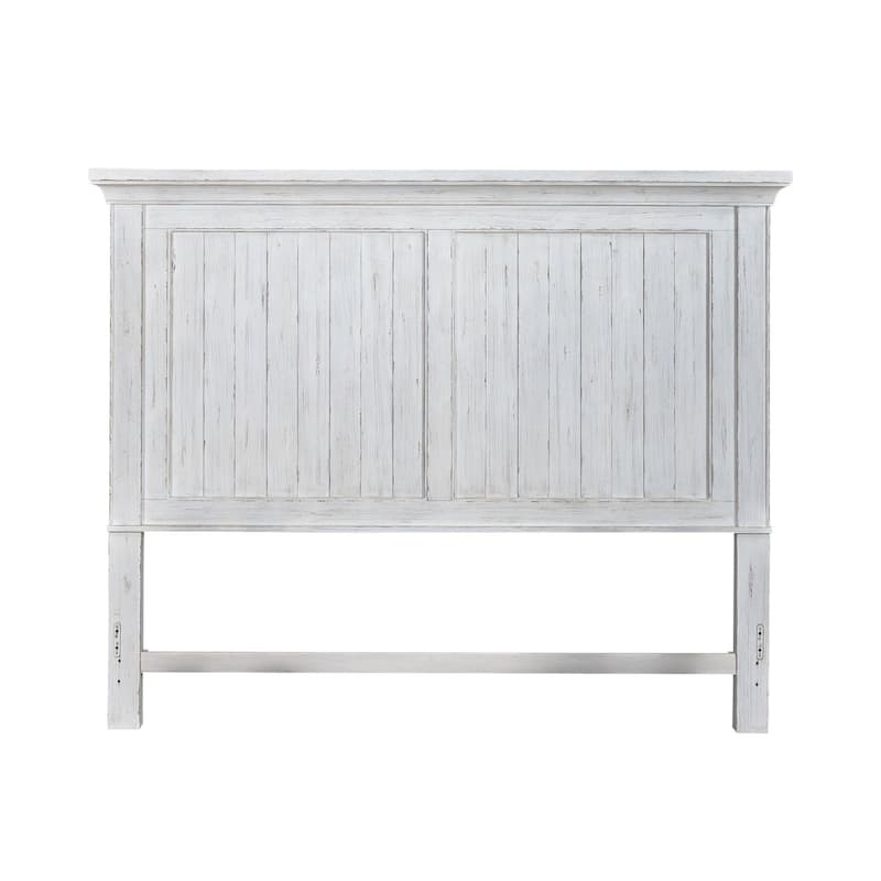 River Place Riverstone White Tobacco Mansion Headboard, King or Queen