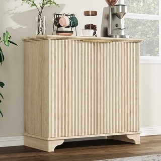 Fluted Buffet Sideboard Cabinet with Storage