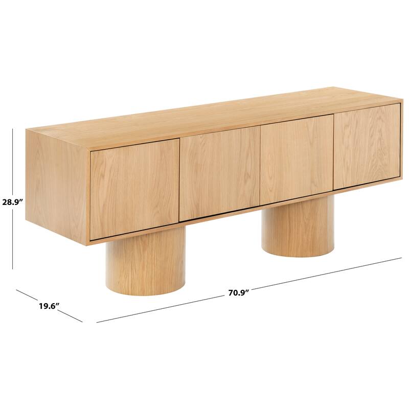 SAFAVIEH Couture Alberti Wood Sideboard - 71"W x 20"D x 29"H