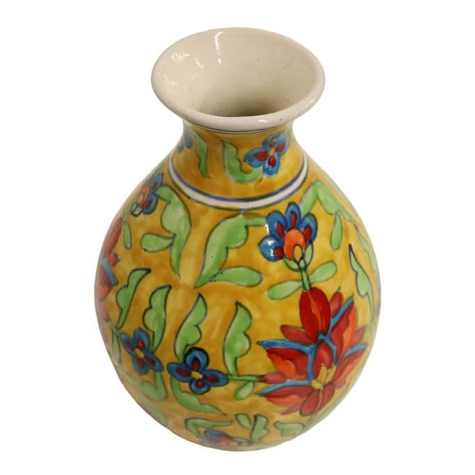 Home&Manor Ceramic Bottle Vase Multicolor