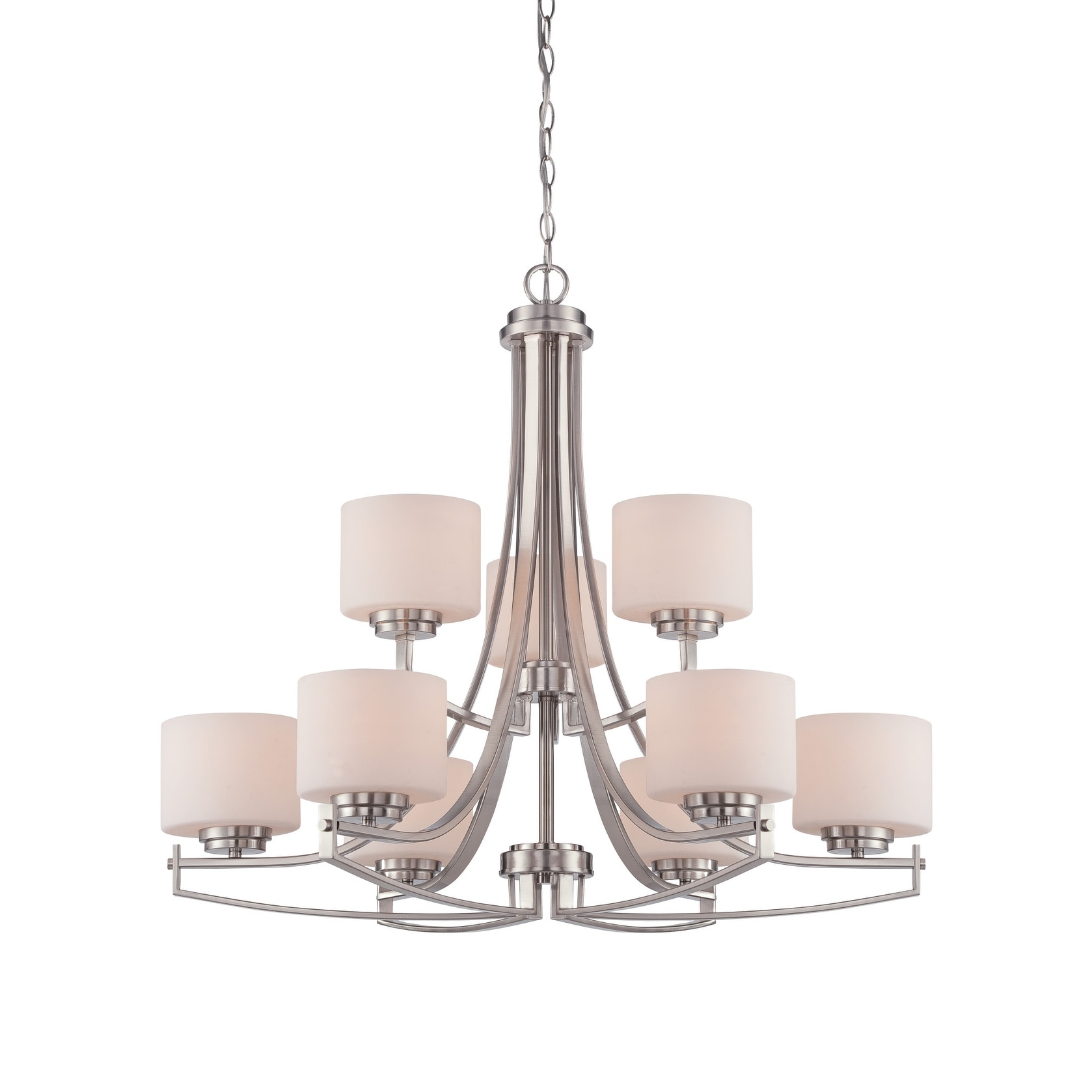 Designers Fountain 86289  Axel 9 Light 2 Tier Chandelier - 120" Chain Included 32" Wide - Chandeliers For Bedrooms by Overstock.com