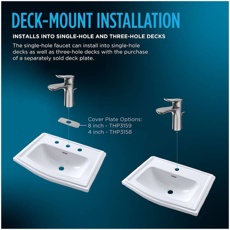 TOTO TL363SD12R Oberon 1.2 GPM Single Hole Bathroom Faucet with Pop-Up