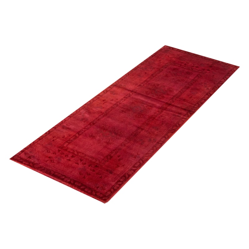 ECARPETGALLERY Hand-knotted Color Transition Red Wool Rug - 2'9 x 6'11
