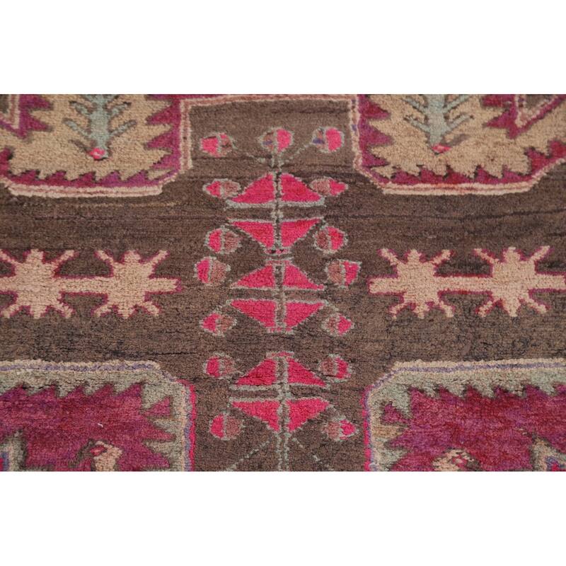 Meshkin Persian Vintage Runner Rug Hand-knotted Wool Carpet - 4'4" x 10'3"