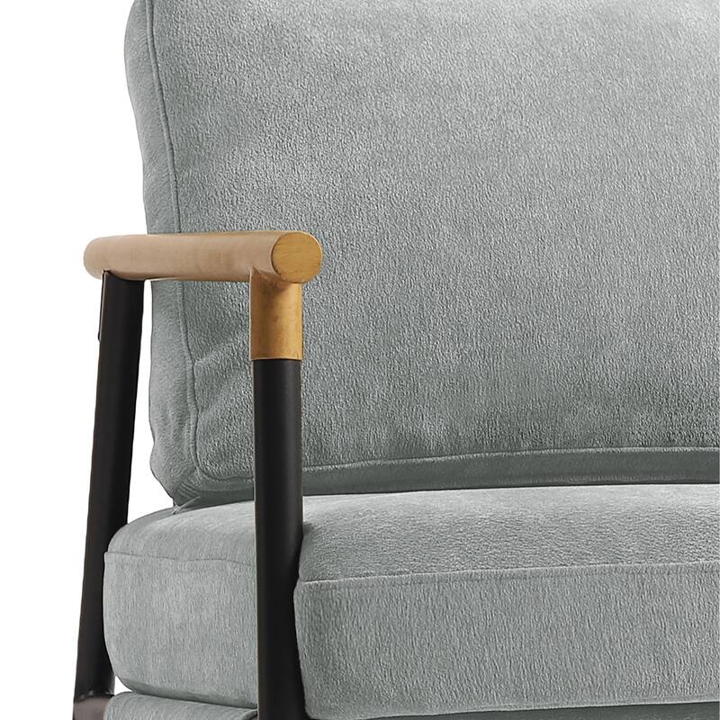 27" W Modern Upholstered Metal Frame Accent Chair