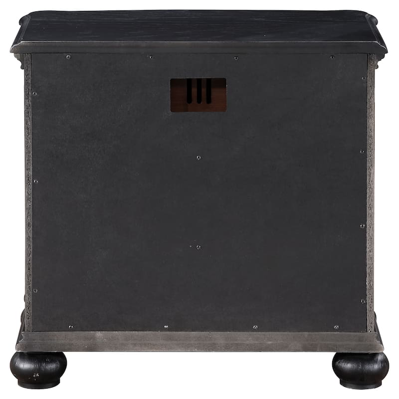 Celina Traditional 3-drawer Nightstand Black