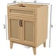 preview thumbnail 15 of 45, Javer Bohemian Rattan Freestanding 2-Shelf Bath Vanity Cabinet Base Only (Sink Basin not Included)