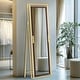 preview thumbnail 1 of 14, Full Length Mirror Dressing Mirror Wall-Mount/ Standing for Home Use - 21.65x21.26x62.99 inch Matte Gold and Gold