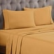 preview thumbnail 29 of 87, Superior Egyptian Cotton 300 Thread Count Solid Deep Pocket Sheet Set Split King - Gold