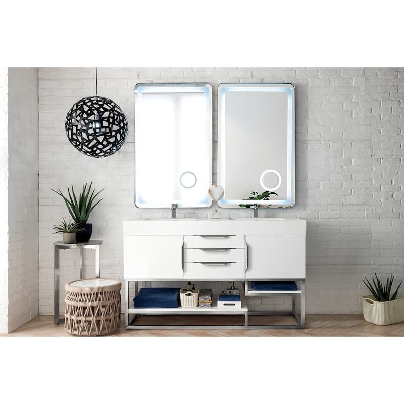 James Martin Vanities 983-V59D-BN-GW Columbia 59" Free Standing Double