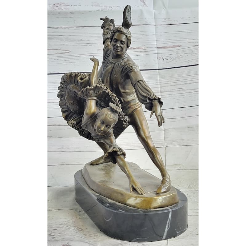 Two Russian Ballerinas Ballet Dancers Bronze Sculpture Statue Figure Figurine By Aldo Vitaleh