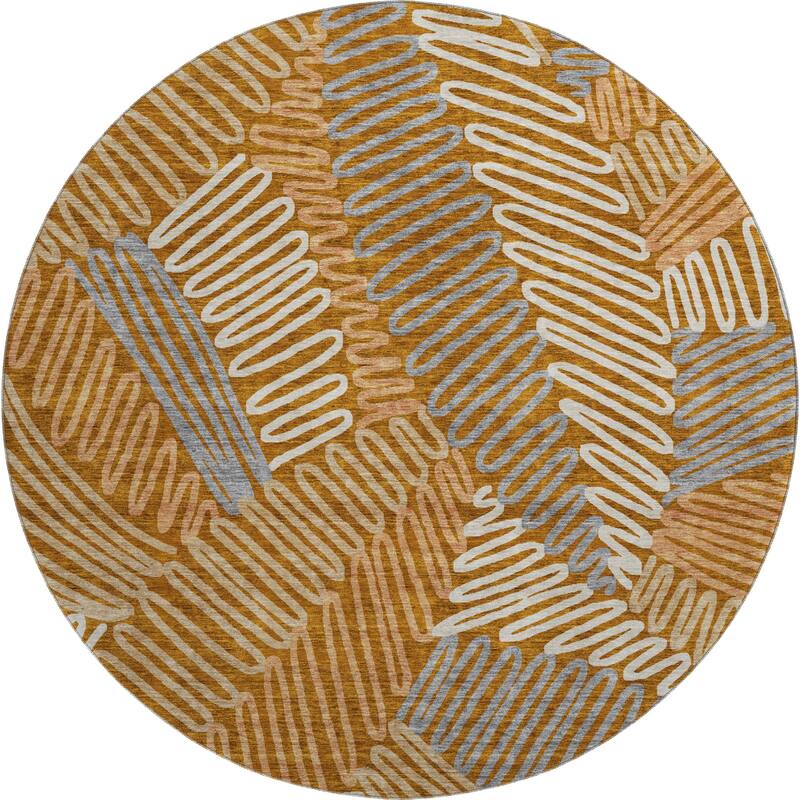 Premium Washable Super Soft Contemporary Leaf Mayfield Rug