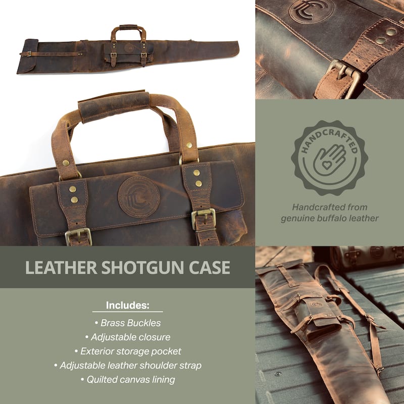 Outdoor Leisure Products Model CT10006 Leather Shotgun Case