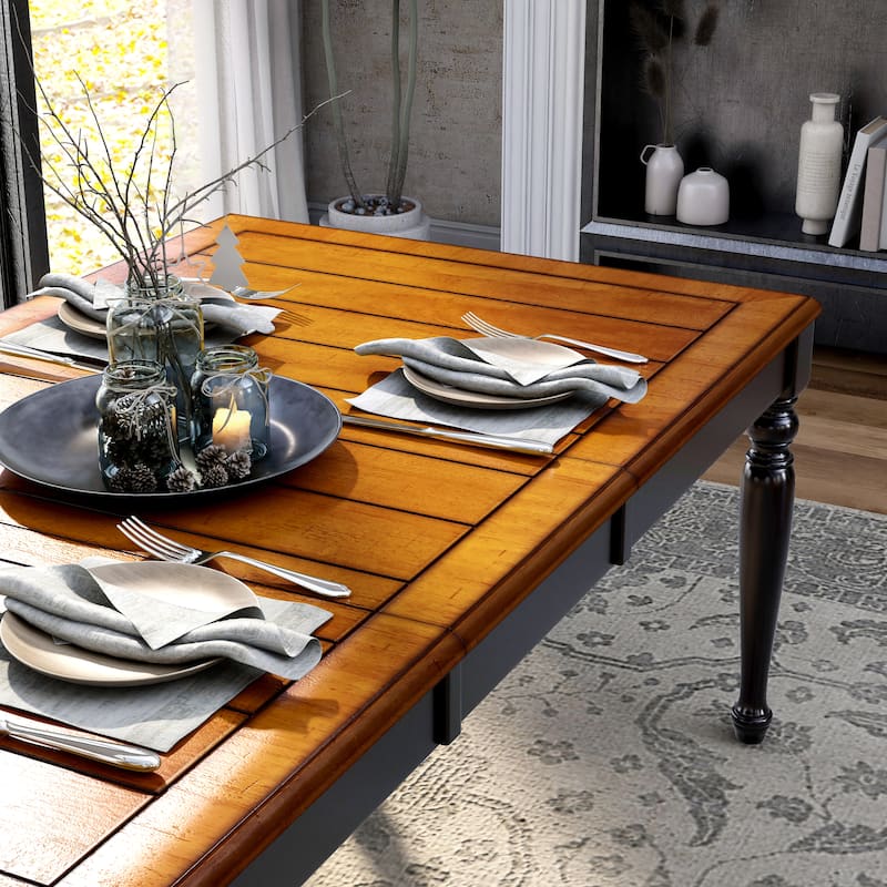 Glen Oak Transitional Wood Two-tone 9-Piece Dining Set by The Gray Barn
