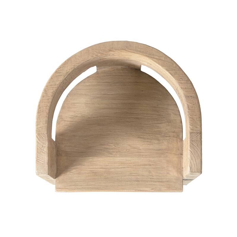 Jennifer Taylor Home Soren Solid Reclaimed Elm Sculptural Accent Curved Dining Chair