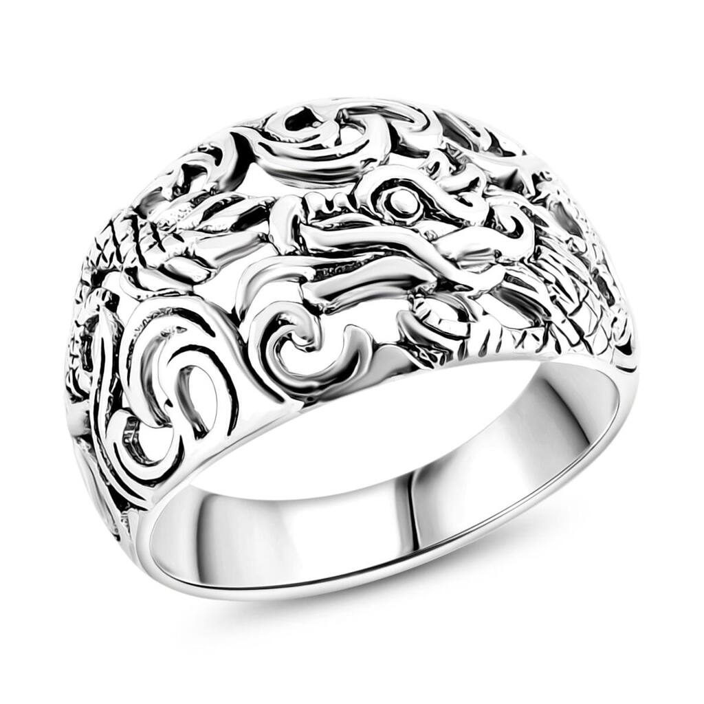Shop LC Sterling Silver Ring Size 6 5.48 Grams