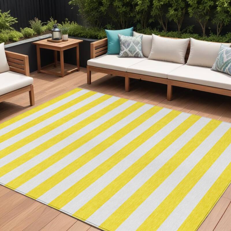Befi Stripe Weather Resistant Versatile Elegance Outdoor Rug - 9' X 12' - Multi