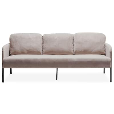 3 Seater Polyester Fabric Sofa, Modern Upholstered Sofa, Comfy Small Couches for Small Space Living Room, Bedroom, Office
