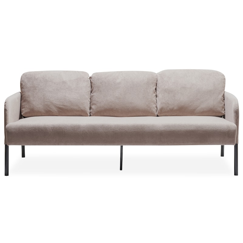 67.72" Fabric 3-Seater Sofa Couch with Sturdy Legs and Soft Polyester Fabric, Ideal for Small Spaces