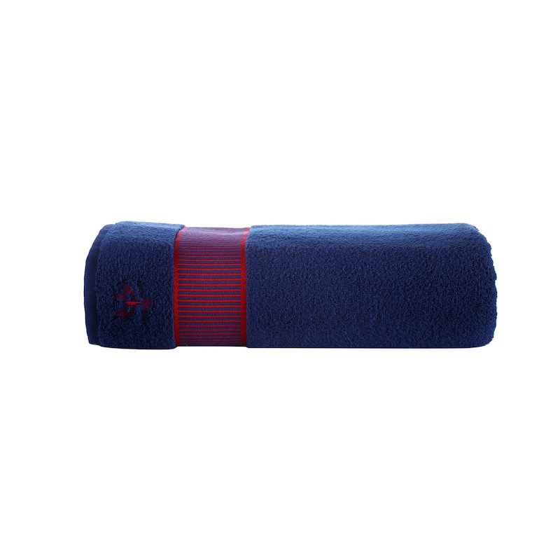 Brooks Brothers Fancy Border Bath Sheet - Navy