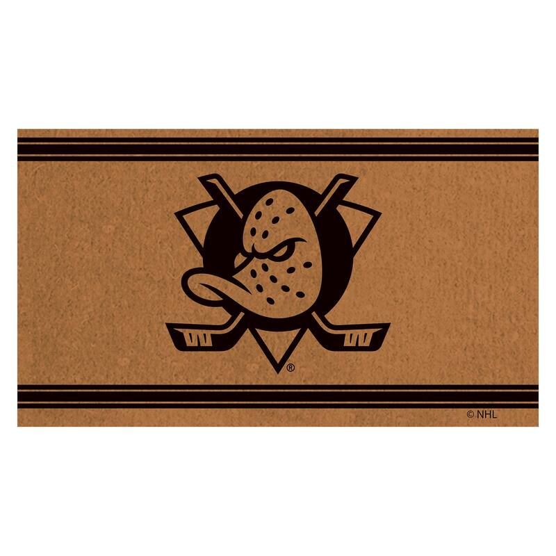 Anaheim Ducks Monochrome Indoor/Outdoor Coir Door Mat - 28" x 16"