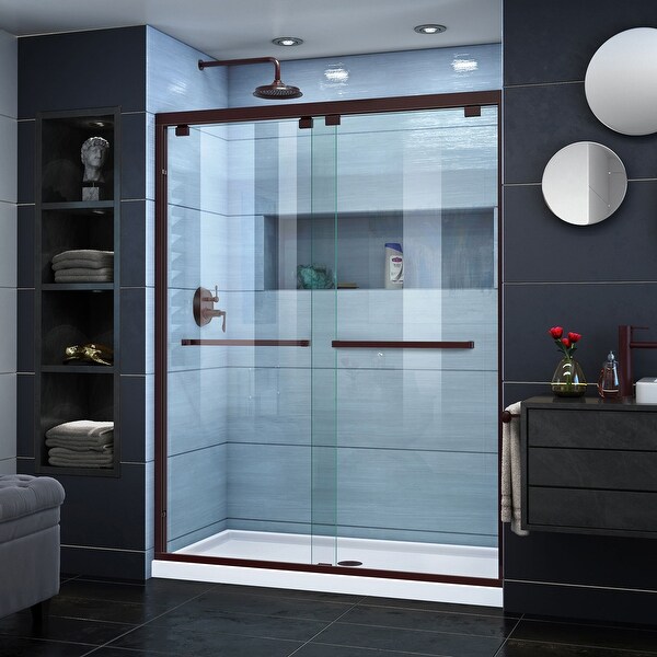 DreamLine Encore Semi-frameless Bypass Sliding Shower Door - 56