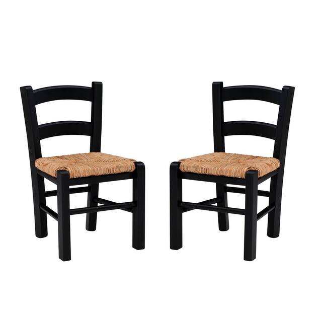 Klemm Rush Seat Kid Chairs (Set of 2) - Black