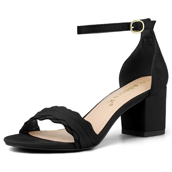 ankle strap shoes block heel