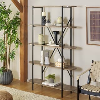 SAFAVIEH Home Figaro 5 Tier Bookcase - 47"W x 13"D x 71"H