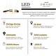 preview thumbnail 8 of 9, Modern Contemporary Black Gold Wheel Chandelier Integrated LED Round Pendant Light for Dining Room - 25.5" D x 63.5" H